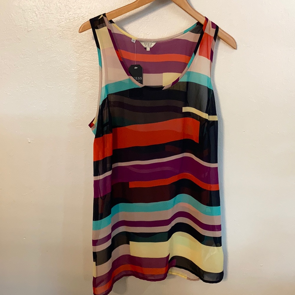 Multicolor GUESS brand tank NWT